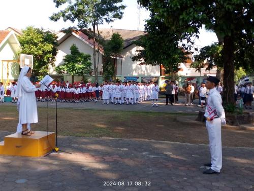 Upacara HUT RI Ke-79, bersama Sekolah -Sekolah Yayasan Marsudirini Perwakilan Salatiga, Sabtu, 17 Agustus 2024.
